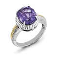 thumbnail image 1 of Primal Silver Sterling Silver Rhodium with Flash Gold-plate Amethyst Ring, 1 of 4