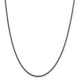 thumbnail image 1 of Primal Silver Sterling Silver Ruthenium 2.3mm Rope Chain, 1 of 4