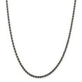thumbnail image 1 of Primal Silver Sterling Silver Ruthenium 3mm Rope Chain, 1 of 4