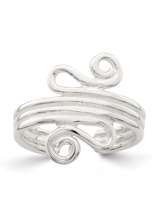 Sterling Silver Scroll Toe Ring