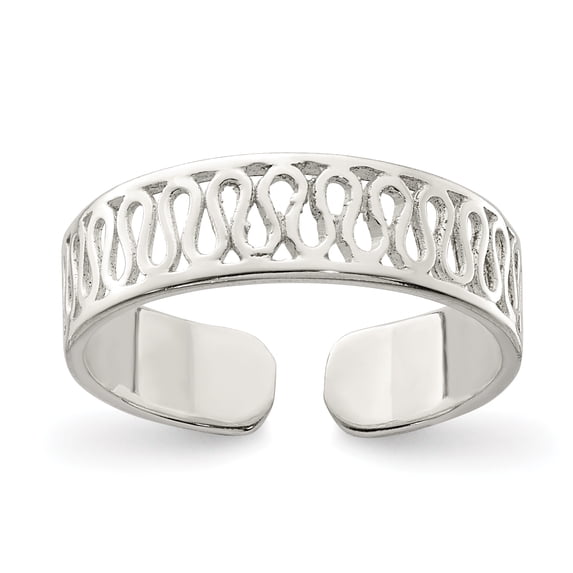 Primal Silver Sterling Silver Solid Toe Ring