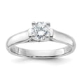 thumbnail image 1 of Primal Silver Sterling Silver White Diamonore 5.25mm Engagement Ring, 1 of 6