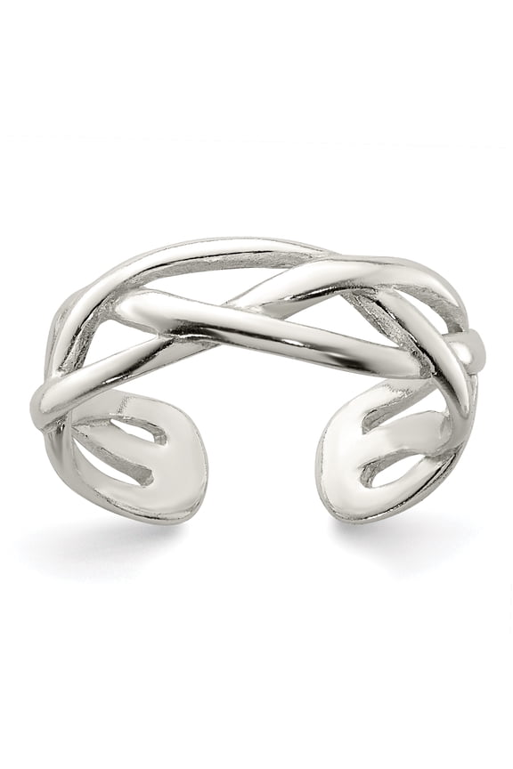 Sterling Silver Woven Toe Ring