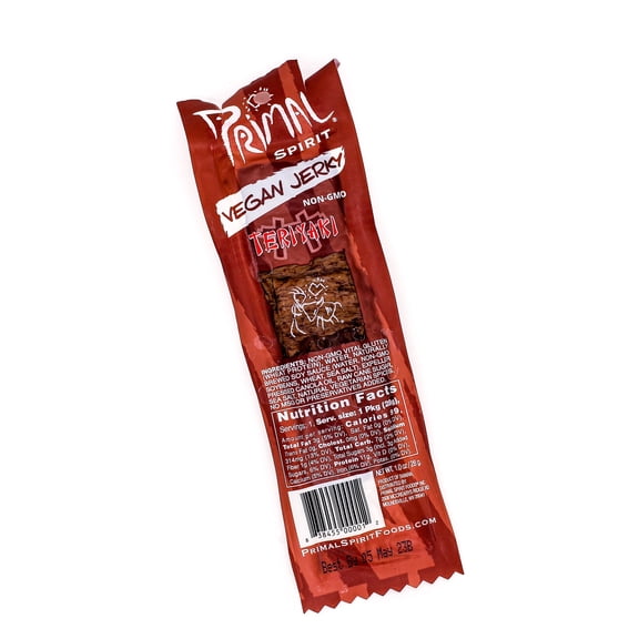 Primal Spirit Foods Primal Strips Meatless Vegan Jerky Teriyaki1 oz