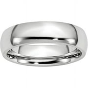 JEWELRYPOT Primal Steel Cobalt 6mm Half Round Band