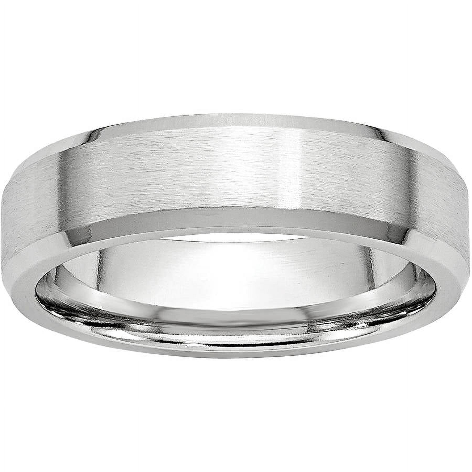 Primal Steel Cobalt Beveled Edge Satin 6mm Band