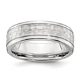 thumbnail image 1 of Primal Steel Cobalt Brushed and Hammered Center 7mm Band, 1 of 6