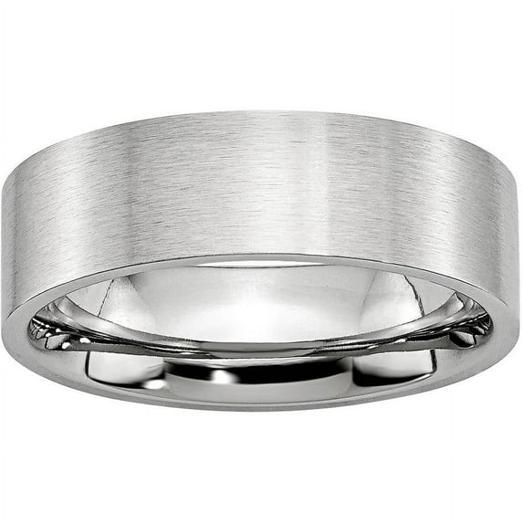 Primal Steel Cobalt Flat Satin 7mm Band
