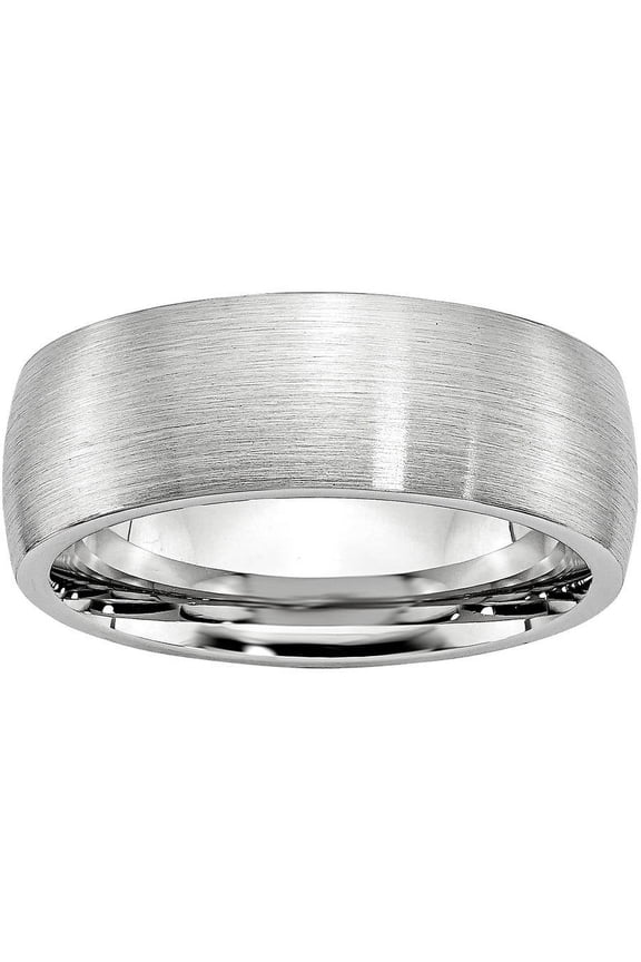 Cobalt Satin 8mm Half Round Band