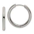 thumbnail image 1 of Primal Steel Stainless Steel 3mm Hinged Hoop Earrings, 1 of 7
