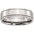 thumbnail image 1 of Primal Steel Stainless Steel 6mm Ridged Edge Band, 1 of 9