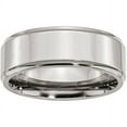 thumbnail image 1 of Primal Steel Stainless Steel 8mm Ridged Edge Band, 1 of 9