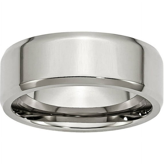 Primal Steel Stainless Steel Beveled Edge 8mm Band