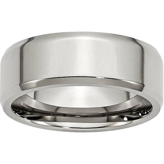 Primal Steel Stainless Steel Beveled Edge 8mm Band