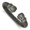 thumbnail image 1 of Primal Steel Stainless Steel Brushed Gun Metal IP-plated Boxing Gloves Cuff Bangle, 1 of 6