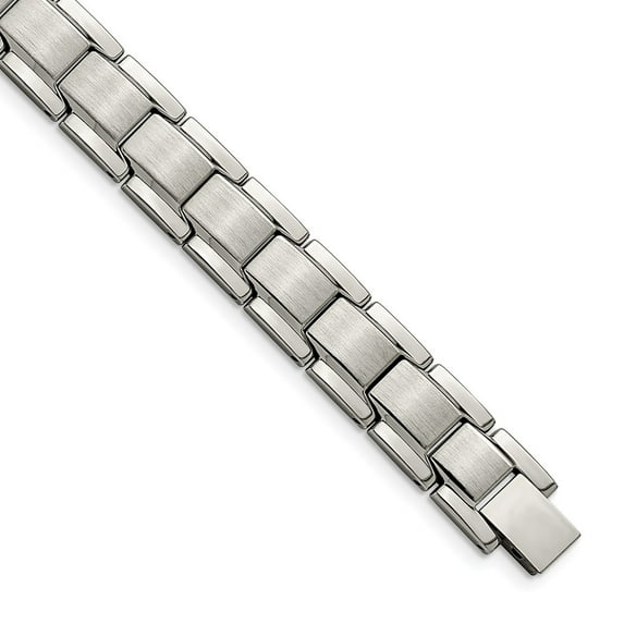 Primal Steel Stainless Steel Brushed and Polished 8.25 Inch Link Bracelet