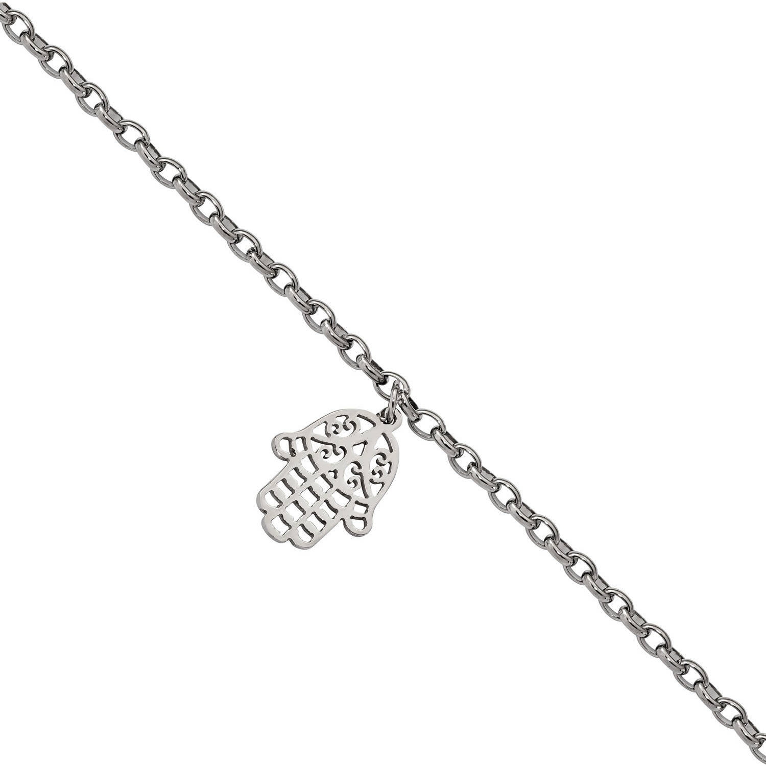 Primal Steel Stainless Steel Chamseh/Hamsa 7in Bracelet