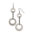 thumbnail image 1 of Primal Steel Stainless Steel Circles Dangle Shepherd Hook Earrings, 1 of 7