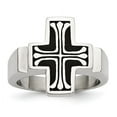 thumbnail image 1 of Primal Steel Stainless Steel Enameled Cross Ring, 1 of 11