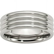 BRIDAL Primal Steel Stainless Steel Grooved 8mm Polished Band