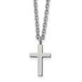 thumbnail image 1 of Primal Steel Stainless Steel Polished 16mm Cross 18 Inch Necklace, 1 of 7