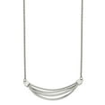 thumbnail image 1 of Primal Steel Stainless Steel Polished 3D Curved Bars 20-inch with 2-inch Extension Necklace, 1 of 6