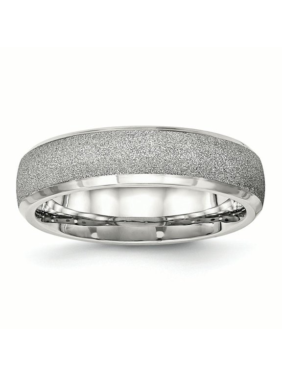 Primal Steel Stainless Steel Polished Laser Cut Ring