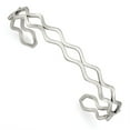 thumbnail image 1 of Primal Steel Stainless Steel Polished Wavy Cuff Bangle, 1 of 7