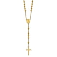 thumbnail image 1 of Primal Steel Stainless Steel Polished Yellow IP-plated 30-inch Rosary, 1 of 6