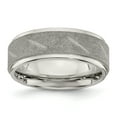 thumbnail image 1 of Primal Steel Stainless Steel Polished and Satin Beveled Edge 8mm Band, 1 of 6