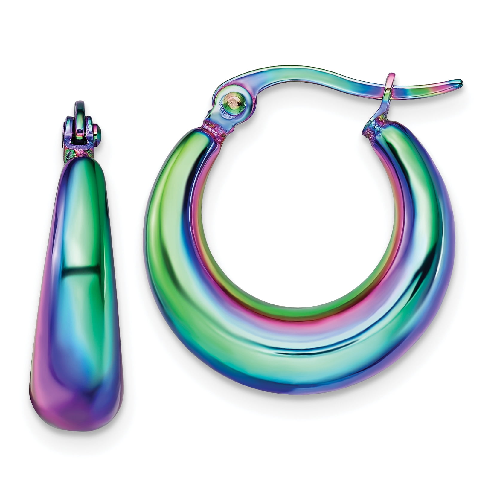 Rainbow metal best sale earrings