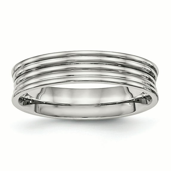 Primal Steel Stainless Steel Ridged 5mm Band
