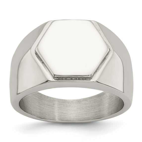 Primal Steel Stainless Steel Signet Ring