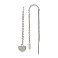 thumbnail image 1 of Primal Steel Stainless Steel Threader Heart Dangle Earrings, 1 of 6