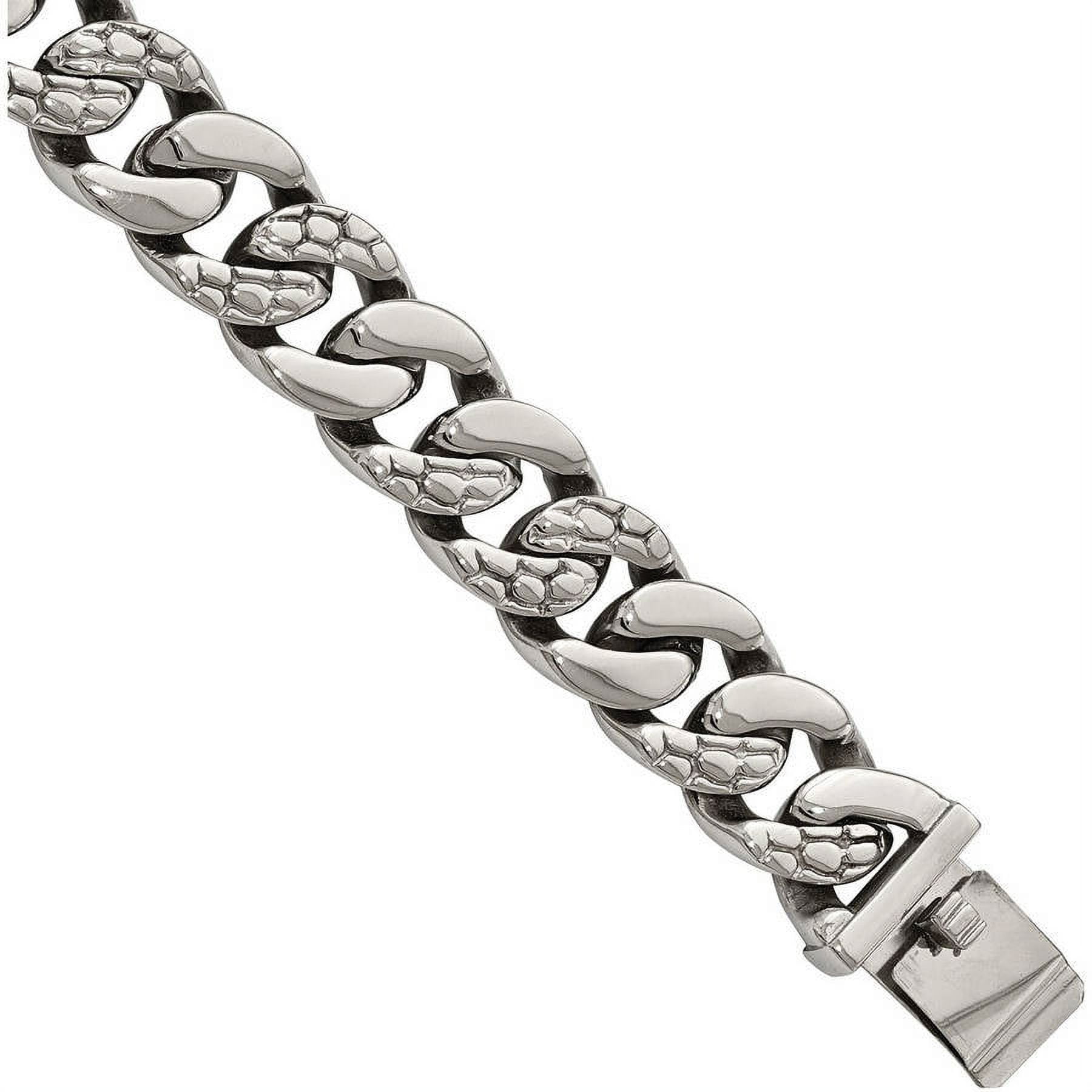 CHISEL Primal Steel Stainless Steel and Textured 8.5in Bracelet