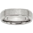 thumbnail image 1 of Primal Steel Stainless Steel with Satin Center 6mm Ridged Edge Band, 1 of 9