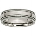 thumbnail image 1 of Primal Steel Titanium 6mm Grooved and Beaded Edge Band, 1 of 8