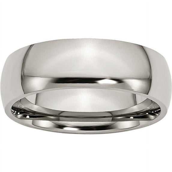 Primal Steel Titanium 7mm Half Round Band