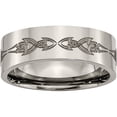 thumbnail image 1 of Primal Steel Titanium Flat 8mm Laser Design Band, 1 of 9