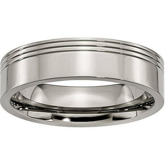 Primal Steel Titanium Grooved 6mm Band