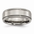 thumbnail image 1 of Primal Steel Titanium Grooved Edge 8mm Band, 1 of 8