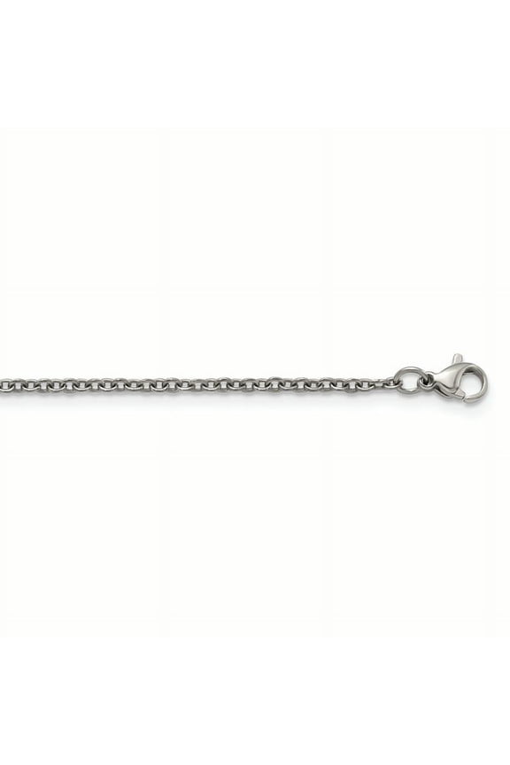 Titanium Polished 2.25mm 20-inch Cable Chain