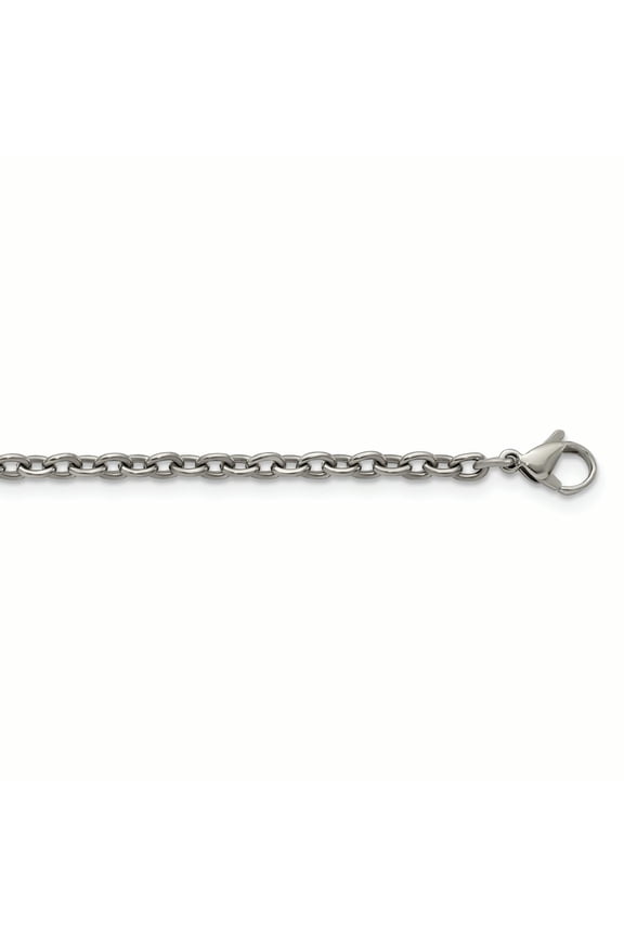 Titanium Polished 3.5mm 24-inch Cable Chain