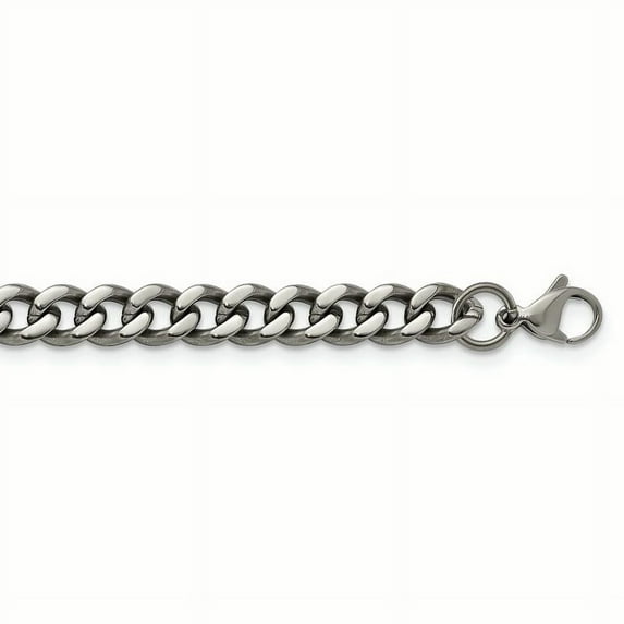 Primal Steel Titanium Polished 7.5mm 24-inch Curb Chain