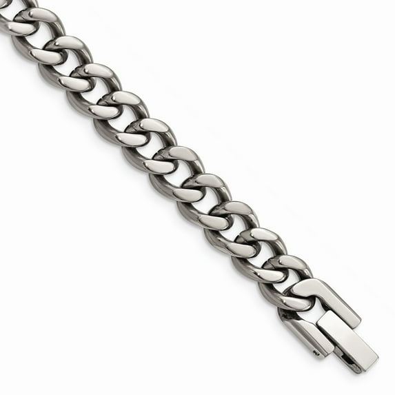 Primal Steel Titanium Polished 7.5mm 8.5-inch Curb Chain