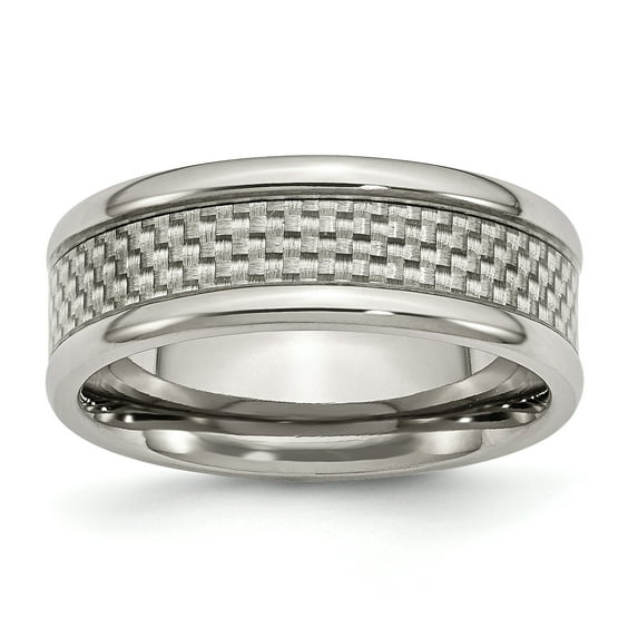 Primal Steel Titanium with Grey Carbon Fiber 8mm Band
