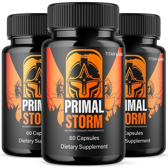 Primal Storm Advanced Formula Natural Supplement Pills for Max Strength PrimalStorm 180 Capsules