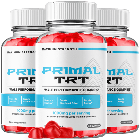 Primal TRT Gummies Advanced Formula All Natural Vitamin Supplement PrimalTRT 180 Gummies