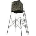 Primal Tree Stands Garrison 12' Quad Pod Ladder Stand Platform for Hunting Deer with Enclosure