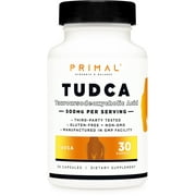 Primal Tudca 500mg 30 Caps - خالي من الغلوتين ، مكمل حمض Tauroursodeoxycholic غير المعدلة وراثيًا